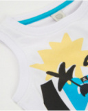 Camiseta de niño de punto y de tirantes