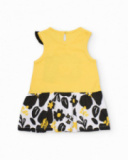 Vestido de niña de punto con detalle en hombro