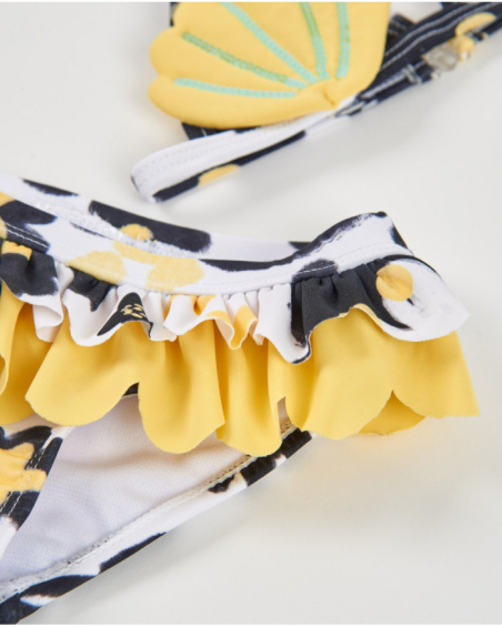 Bikini de niña de punto con detalles en lentejuelas