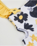 Bañador de niña de punto con diseño asimétrico