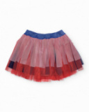 Falda de niña de plana y capas de tul