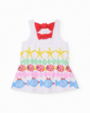 Vestido de niña de punto con lazo en la espalda