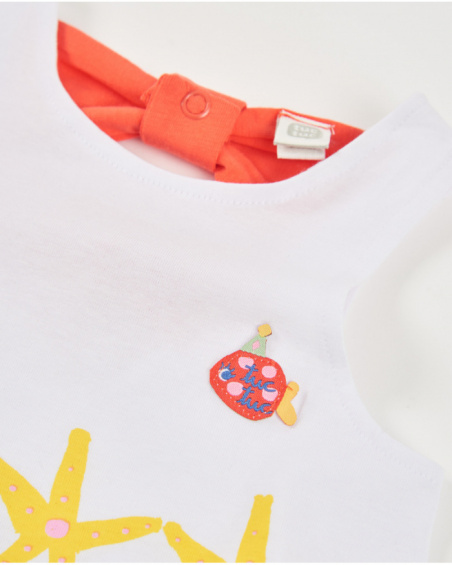 Vestido de niña de punto con lazo en la espalda