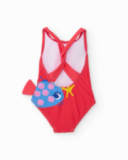 Bañador de niña de punto con lazo grande