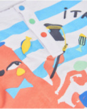 Camiseta de niño de punto y diseño a rayas