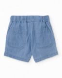 Bermuda de niño de plana y denim ligero