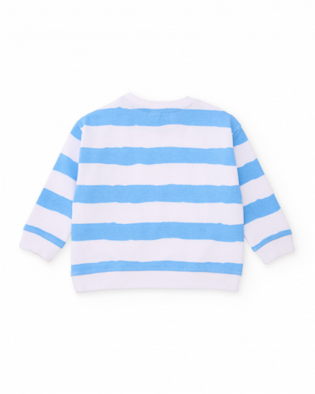Sudadera de niño de punto y estampado a rayas