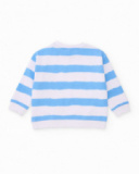 Sudadera de niño de punto y estampado a rayas