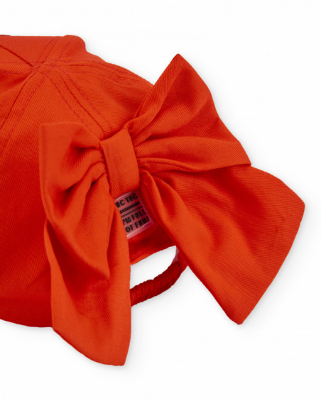 Gorra de niña de plana con corazón de lentejuelas