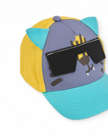 Gorra de niño de plana y gafas en relieve