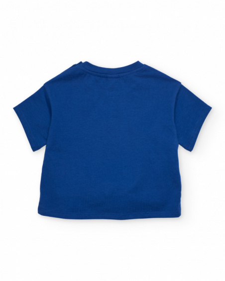 Camiseta de niña de punto y nudo decorativo en el bajo