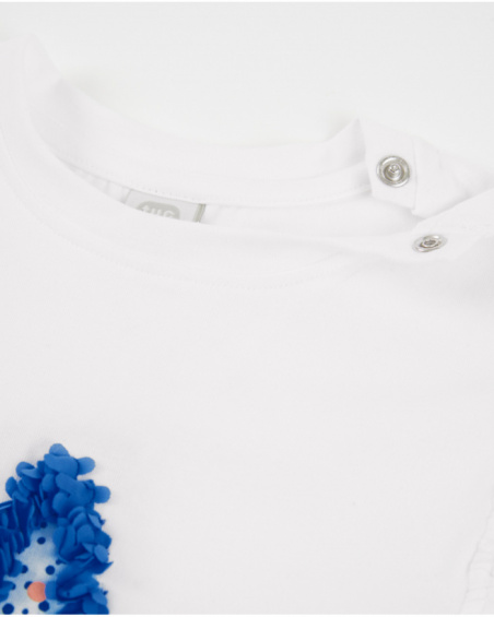 Camiseta de niña de punto y estrella con textura