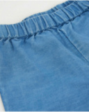 Pantalones de niña de plana y denim ligero