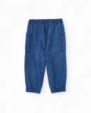 Pantalones de niño de plana con denim ligero