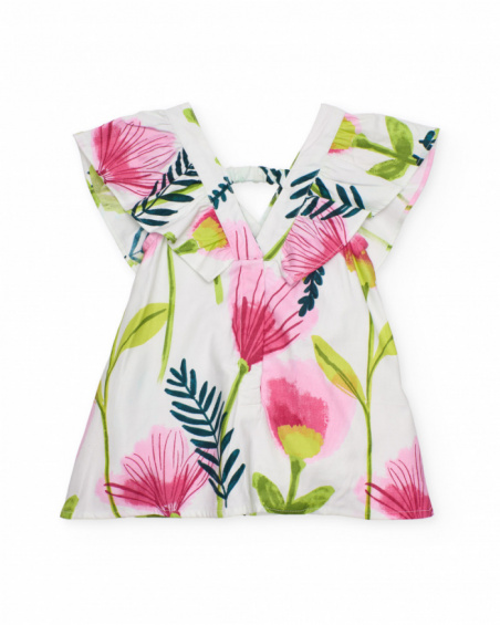 Vestido de niña de plana con escote cruzado