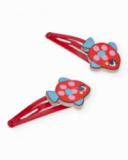 Conjunto de clips de niña con adornos de pez