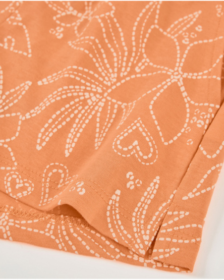 Short de niña de punto con estampado floral