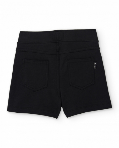 Short de niña de punto y tejido elástico