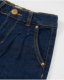 Pantalones de niña de plana y tejido denim