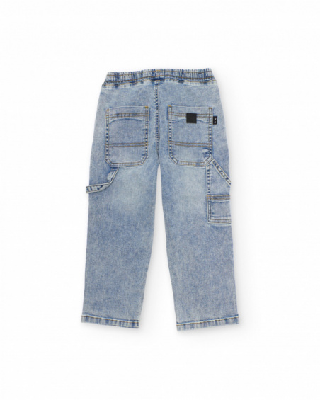 Pantalones de niño de plana y tejido denim