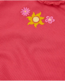 Camiseta de niña de punto con volantes en el cuello