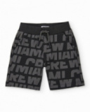 Bermuda de niño de punto con estampado de letras