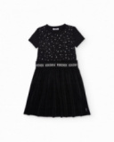 Vestido de niña de punto con apliques brillantes