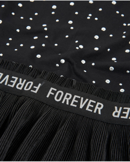 Vestido de niña de punto con apliques brillantes