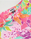 Falda de niña de punto con llamativo diseño floral