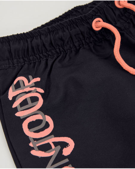 Bañador de niño de plana con estampado lateral