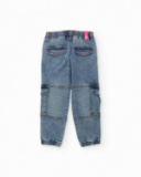 Pantalones de niña de plana y denim diseño cargo