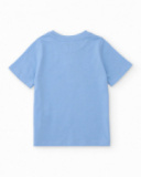 Camiseta de niño de punto y diseño frontal de palmeras