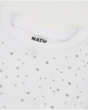 Camiseta de niña de punto con aplicaciones brillantes