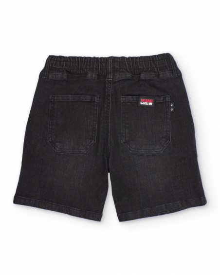 Bermuda de niño de plana y tejido denim
