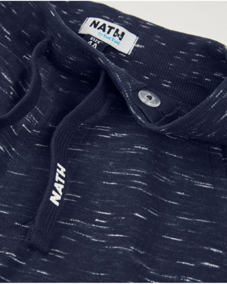 Bermuda de niño de punto con bajo vuelto