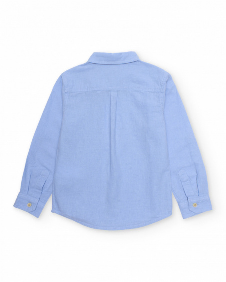 Camisa de niño de plana y mangas con trabillas