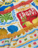 Falda de niña de punto con cintas decorativas