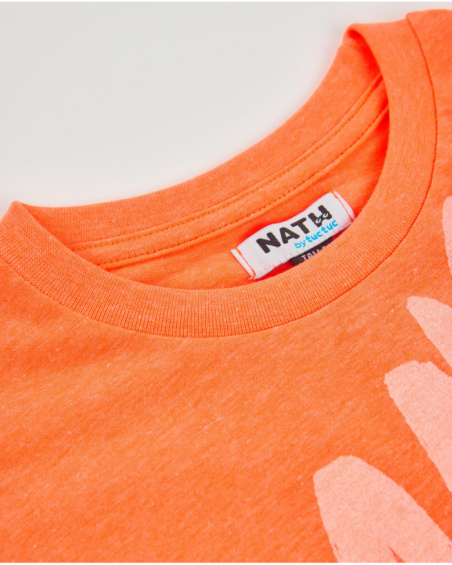 Camiseta de niño de punto con gran estampado frontal