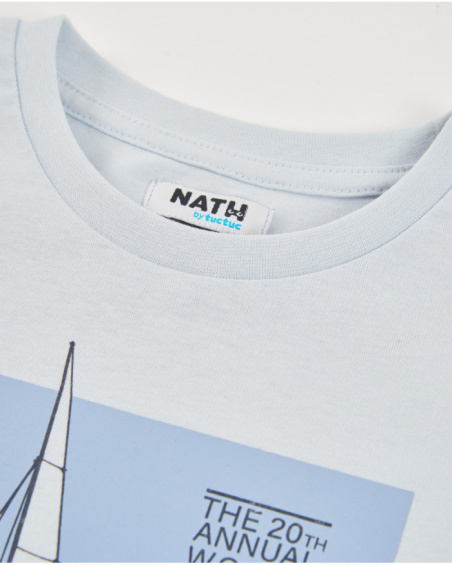 Camiseta de niño de punto con estampado náutico