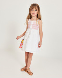 Vestido de niña de plana y panel nido de abeja | tuc tuc CN