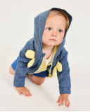 Chaqueta de recién nacido de plana en denim | tuc tuc CN