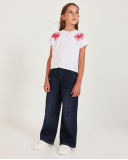 Pantalones de niña de plana y tejido denim | tuc tuc CN