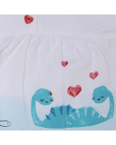 Conjunto camiseta punto y short gasa estampado niña blanco Conjunto camiseta punto y short gasa estampado niña blanco