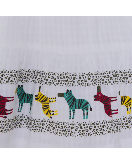 VESTIDO POPELÍN CEBRAS NIÑA BLANCO ZANZIBAR VESTIDO POPELÍN CEBRAS NIÑA BLANCO ZANZIBAR