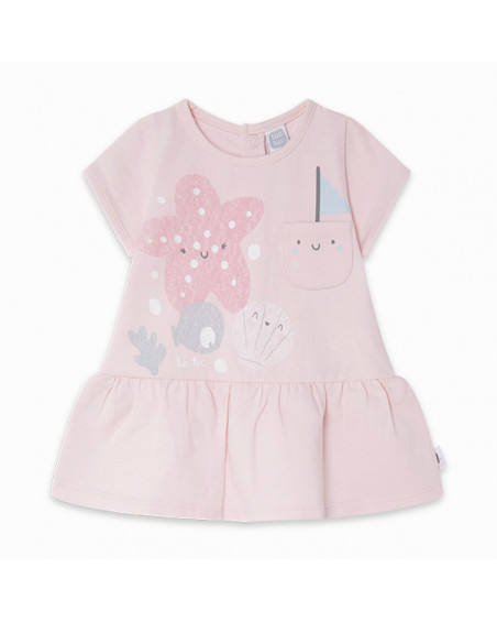 Vestido punto bolsillo niña rosa smooth sailing Vestido punto bolsillo niña rosa smooth sailing