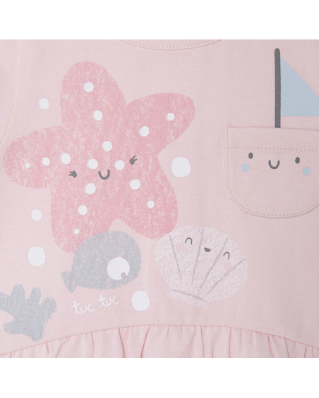 Vestido punto bolsillo niña rosa smooth sailing Vestido punto bolsillo niña rosa smooth sailing