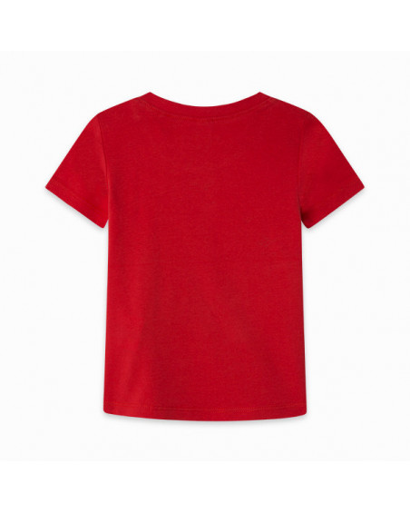 Camiseta punto frutas niño roja detox time
