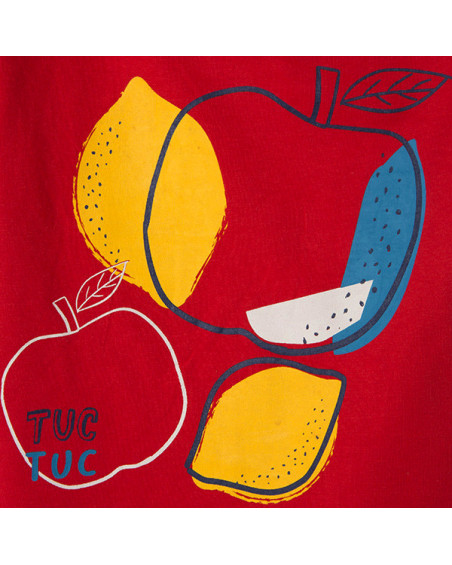 Camiseta punto frutas niño roja detox time Camiseta punto frutas niño roja detox time
