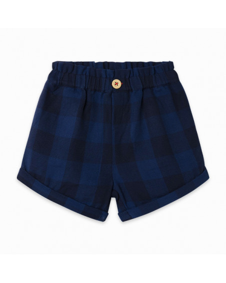 Short sarga paperbag cuadros niña azul detox time Short sarga paperbag cuadros niña azul detox time