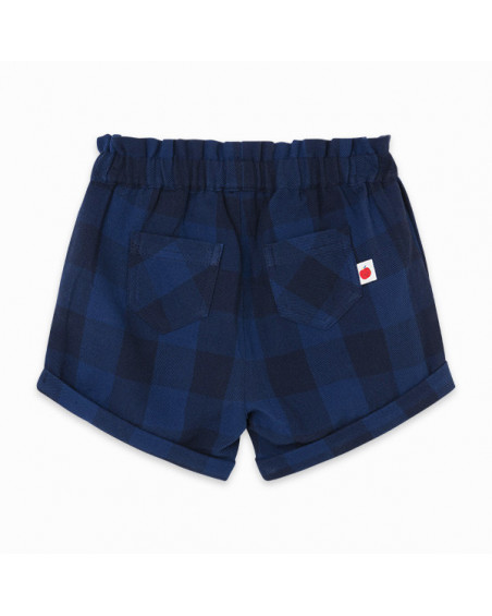 Short sarga paperbag cuadros niña azul detox time Short sarga paperbag cuadros niña azul detox time